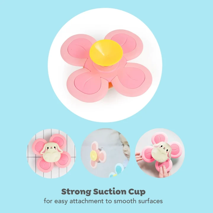 Tiger Tribe Sensory Spinner Bunny – przyssawka i sposoby mocowania