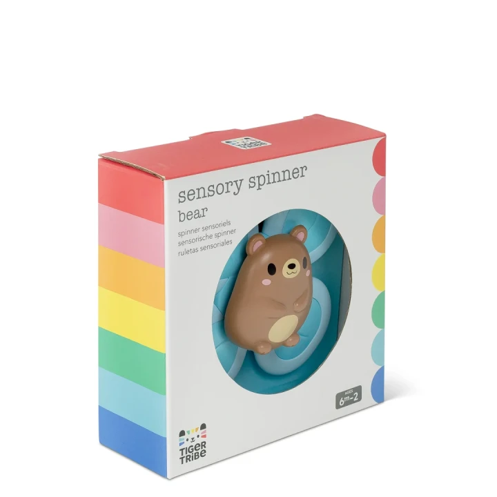 Tiger Tribe Sensory Spinner Bear – spinner z przyssawką w opakowaniu