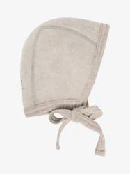 Bonnet Wool Fleece Camel Melange – czapka niemowlęca z wełny merino