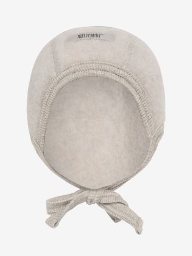 Czapka niemowlęca HUTTEliHUT Bonnet Wool Fleece Camel Melange – widok z przodu