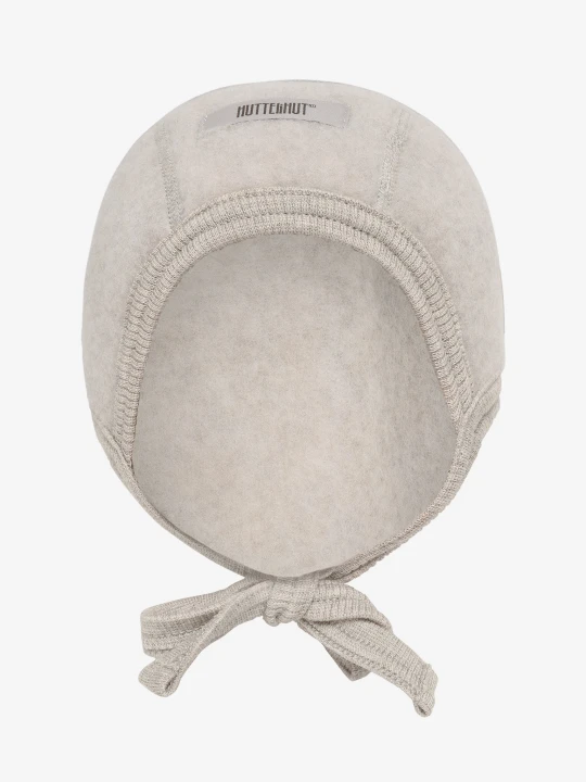 Czapka niemowlęca HUTTEliHUT Bonnet Wool Fleece Camel Melange – widok z przodu