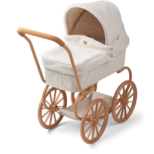 Liewood Adaline Pile Mini Me Sandy głęboki wózek dla lalek z gondolą i dużymi kołami