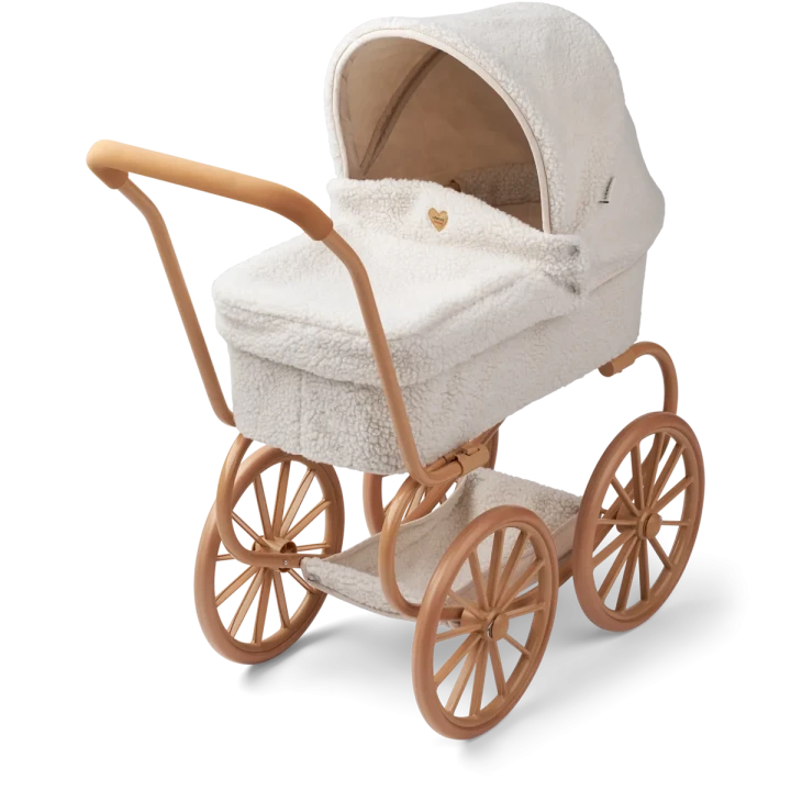Liewood Adaline Pile Mini Me Sandy głęboki wózek dla lalek z gondolą i dużymi kołami