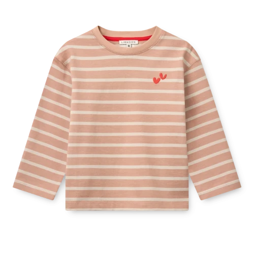 Liewood Tyler Pale Tuscany / Sandy Stripe koszulka z długim rękawem w paski