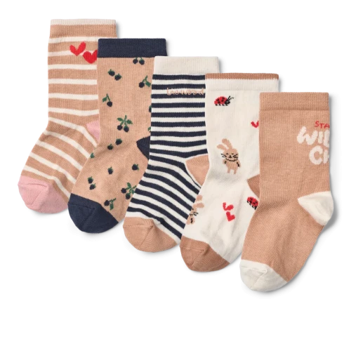 Liewood Silas Berry Multi Mix skarpetki 5-pak w różnych wzorach i kolorach