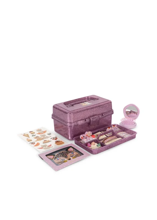 Konges Sløjd Glam Me Up Suitcase Amour Pink – walizka z akcesoriami do stylizacji