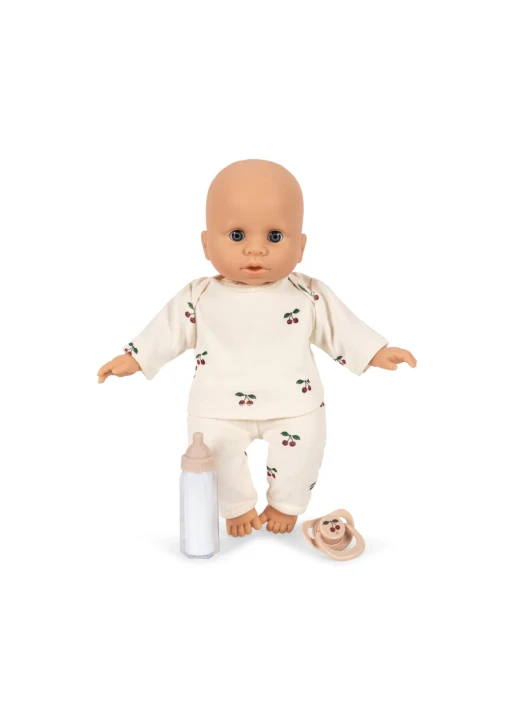 Lalka bobas Baby Doll Nursery Suitcase Konges Sløjd z butelką i smoczkiem