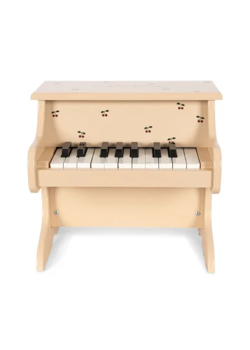 Drewniane pianino dla dzieci Konges Sløjd Piano Glossy Cherry – widok z przodu