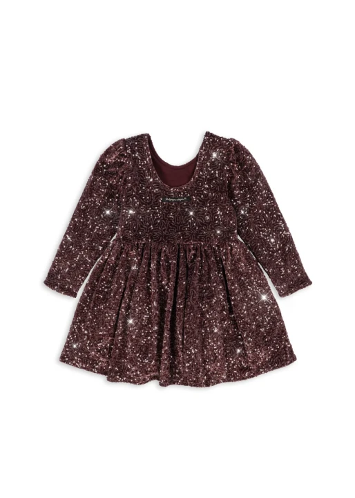 Konges Sløjd Viola Dress Decadent Chocolate – pełny widok sukienki