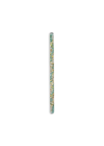 Konges Sløjd Magical Glitter Wand Green Mix – zielona różdżka z brokatem na białym tle
