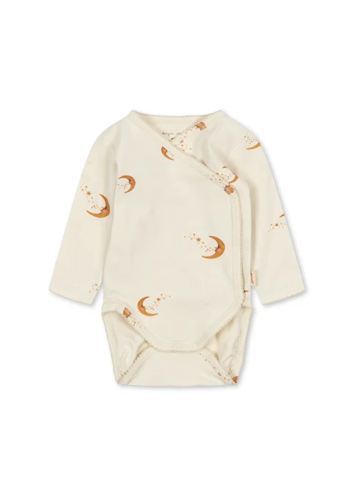 Konges Sløjd Basic LS Newborn Body Moon kopertowe body z przodu