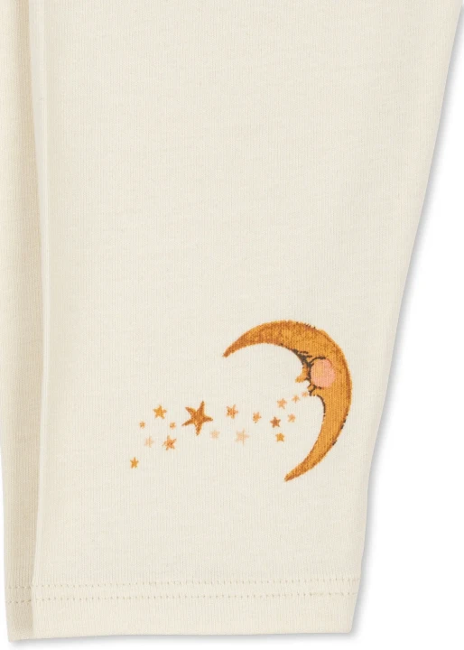 Konges Sløjd Basic Pants Moon – detal nogawki z księżycem