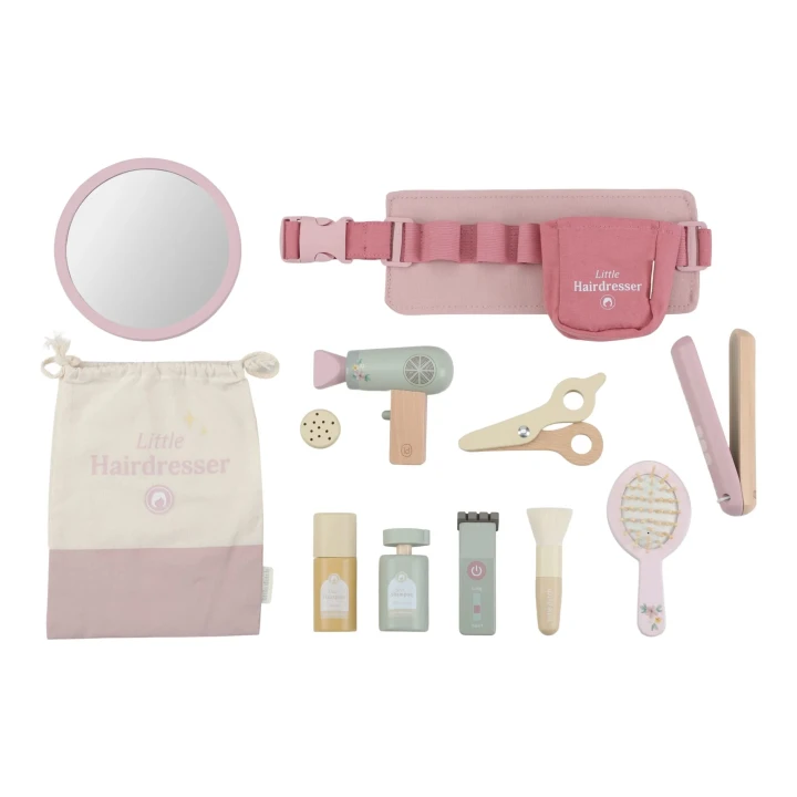 Little Dutch zestaw małego fryzjera Pink Essentials wszystkie elementy