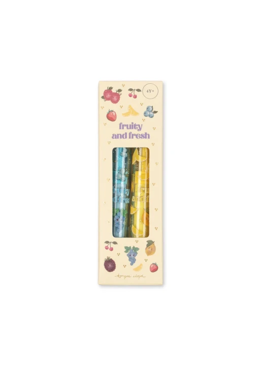 Konges Sløjd Erasers With Scent Lemon – komplet dwóch gumek w opakowaniu
