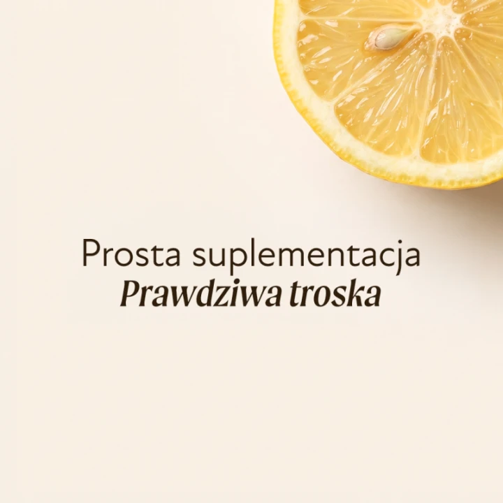 Olini Witamina D3 dla dorosłych – grafika nawiązująca do cytrynowego aromatu