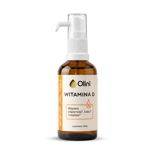 Olini Witamina D3 dla dorosłych 30 ml – butelka z pompką dozującą