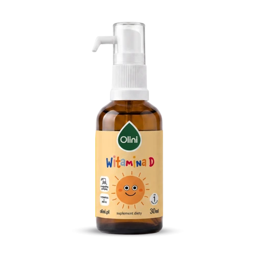 Witamina D3 Olini dla dzieci i niemowląt w kroplach 30 ml z pompką