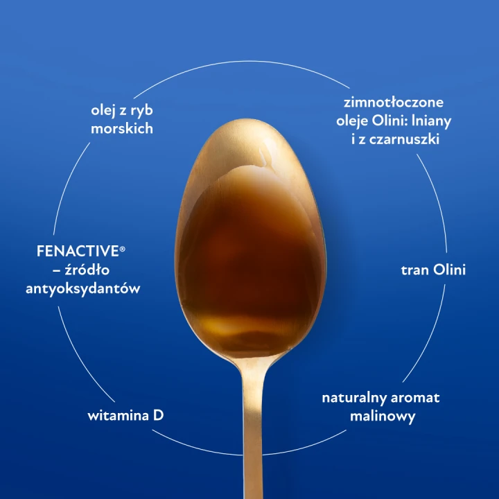 Olini Omega-3: skład mieszanki olejów z witaminą D i Fenactive