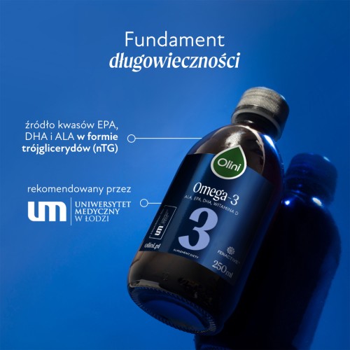 Olini Omega-3 250 ml: EPA, DHA i ALA w formie trójglicerydów