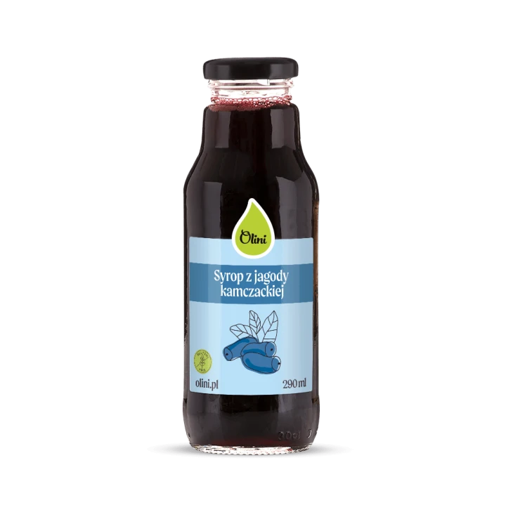Syrop z jagody kamczackiej Olini 290 ml – butelka z klasyczną etykietą