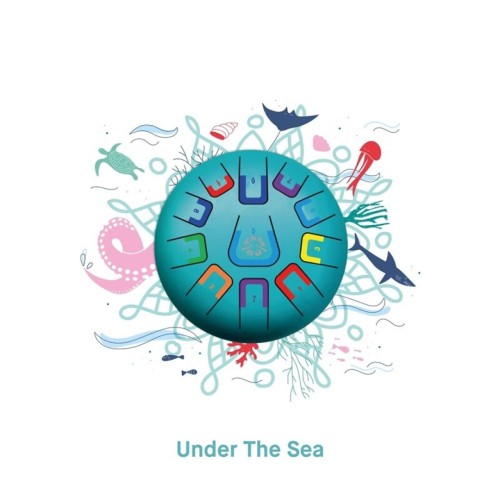 Juegaconmigo Tambu Under the Sea – turkusowy tongue drum z kolorowymi tonami