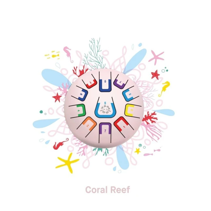 Juegaconmigo Tambu Coral Reef – różowy bębenek językowy 11 tonów