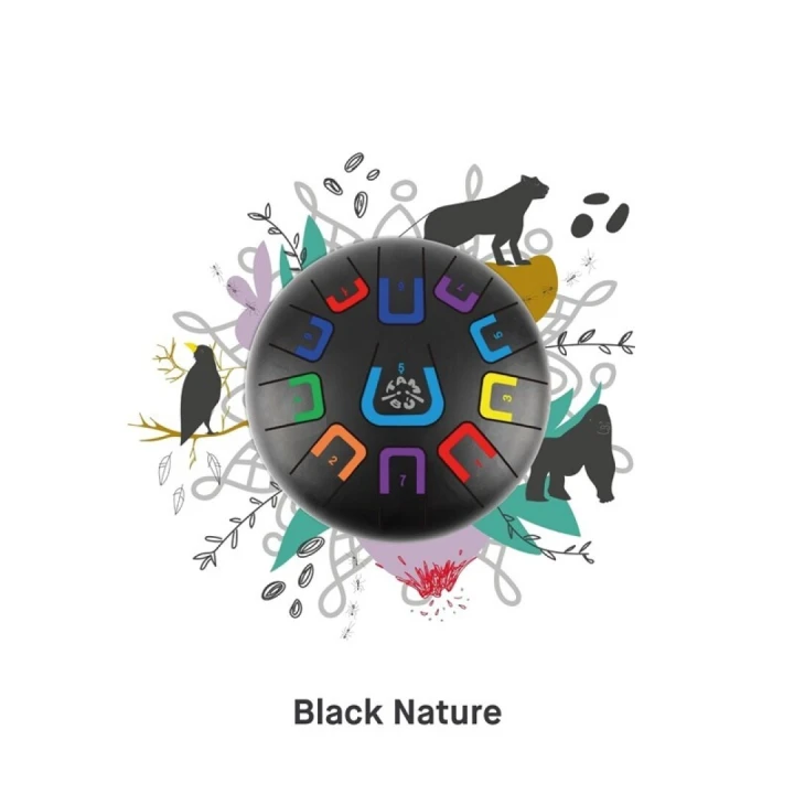 Juegaconmigo Tambu Black Nature – czarny bębenek językowy 11 tonów