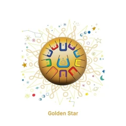 Tambu Golden Star – bębenek językowy 11 tonów złoty mat