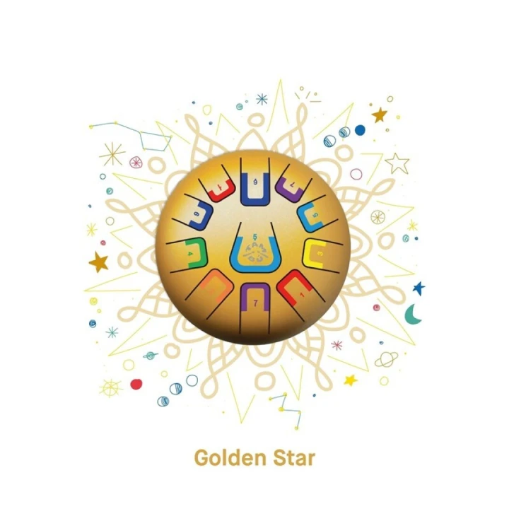 Juegaconmigo Tambu Golden Star – złoty bębenek językowy 11 tonów