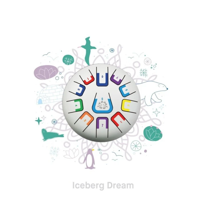 Juegaconmigo Tambu Iceberg Dream – biały bębenek językowy 11 tonów