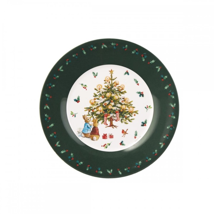 talerz-20-cm-peter-rabbit-christmas-tree-przod