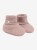 HUTTEliHUT Footies Wool Fleece Mahogany Rose - para bucików niemowlęcych z wełny merino