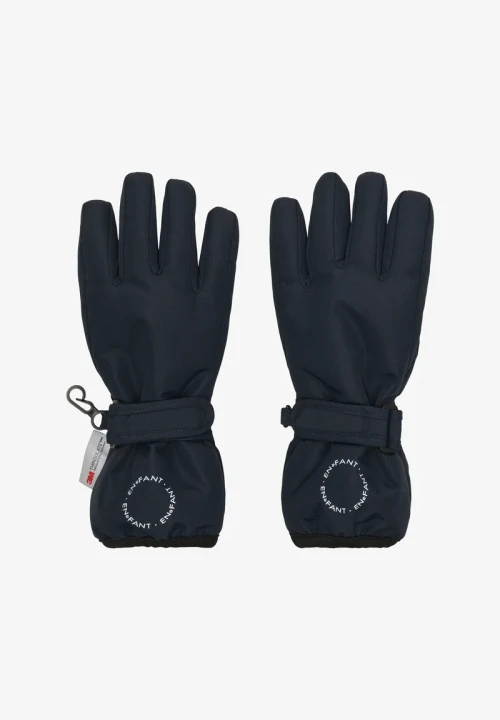 EN FANT Gloves Parisian Night – granatowe rękawiczki zimowe, widok zewnętrznej strony