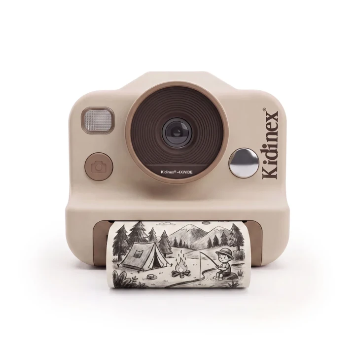 Kidinex KidSnap Beige – beżowy aparat z wydrukowanym zdjęciem
