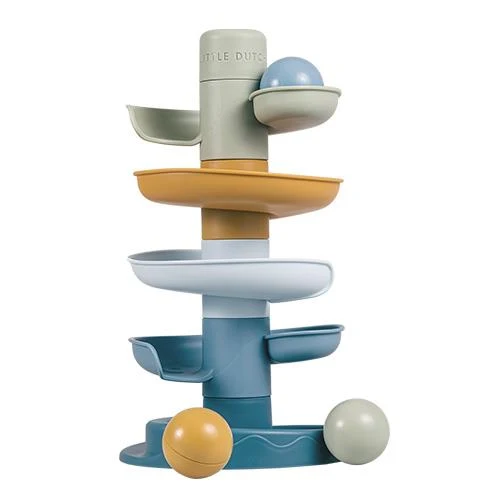 Little Dutch Spiral Tower Blue – kulodrom z trzema piłeczkami