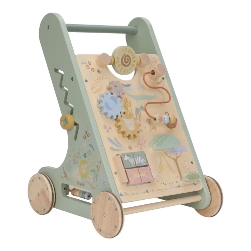 Little Dutch Activity Walker Green – drewniany chodzik edukacyjny Safari Friends