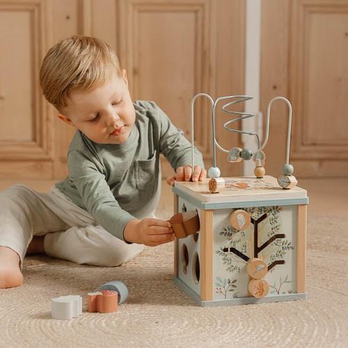 Little Dutch Activity Cube Blue Forest Friends – zabawa dziecka kostką