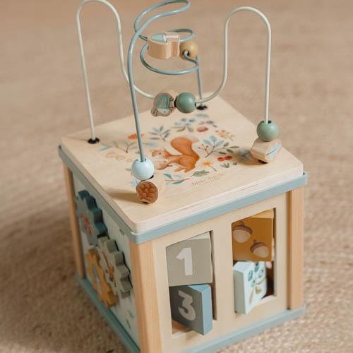Little Dutch Activity Cube Blue Forest Friends – kostka w aranżacji