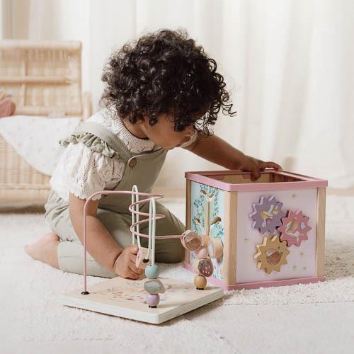 Little Dutch Activity Cube Pink Fairy Garden – odkrywanie ruchomych elementów
