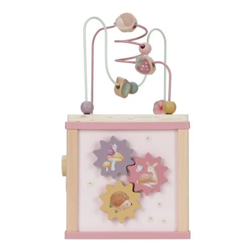 Little Dutch Activity Cube Pink Fairy Garden – kolorowe koła zębate