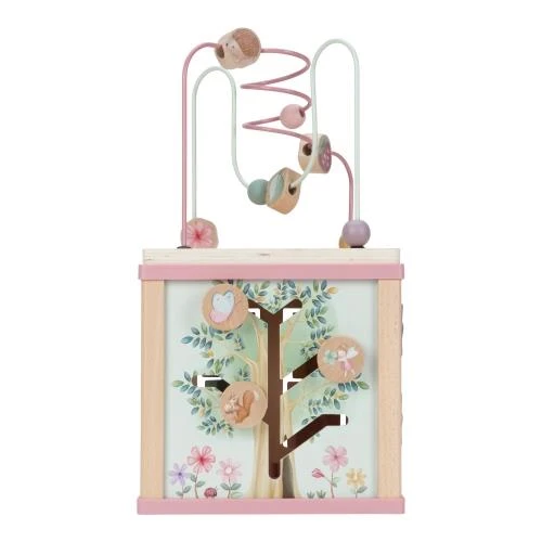 Little Dutch Activity Cube Pink Fairy Garden – ścianka z przesuwanymi elementami