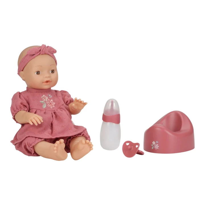Little Dutch Pee Doll Livia – lalka bobas z butelką, smoczkiem i nocnikiem