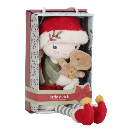 Little Dutch Christmas Doll Rosa – świąteczna lalka z pudełkiem prezentowym