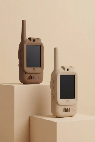 Kidinex KidTooki Beige &amp; Brown – zestaw dwóch krótkofalówek wideo