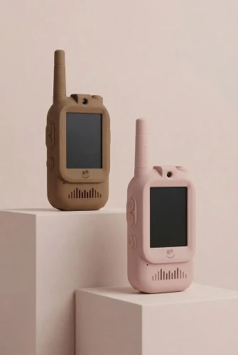 Kidinex KidTooki Pink &amp; Brown – zestaw krótkofalówek wideo