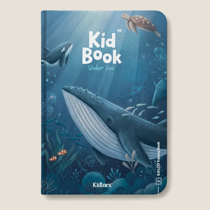 Kidinex KidBook UnderSea – niebieska okładka z wielorybem