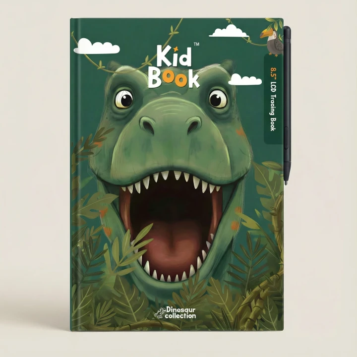 Kidinex KidBook Dino – zielona okładka z dinozaurem