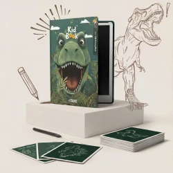 KidBook Dino – tablet LCD do rysowania z kartami pracy