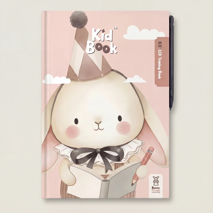 Kidinex KidBook Rabbit – różowa okładka książeczki z króliczkiem