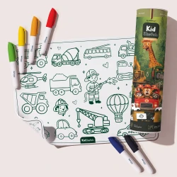 Kid Sketch Little Vehicles – silikonowa mata do kolorowania i pisania